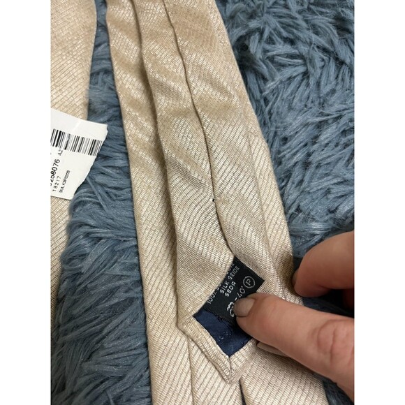 Ermenegildo Zegna Light Beige Silk Tie NWT - Picture 5 of 5